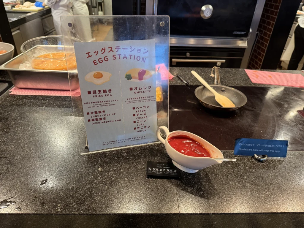 シェラトン鹿児島の朝食のエッグステーション